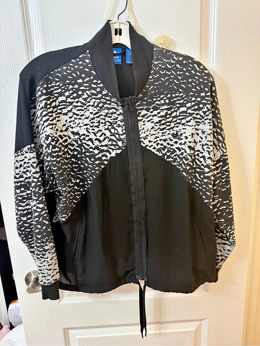 adidas Future Icons 3-Stripes Bomber Jacket Black & White Large